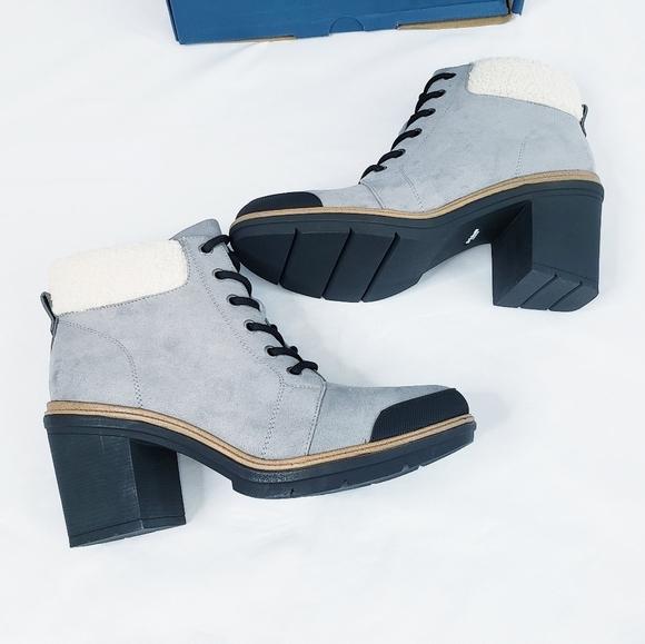 NIB Dr. Scholl's For the Love Block Heel Ankle Booties Gray Sz 10 - Picture 4 of 11